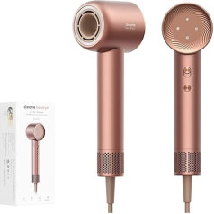 Dreame Hair Glory Hair Dryer, Quick-Drying, 110,000 RPM High-Speed Motor, 70m/s Airflow Speed, Powerful Negative Ions Technology, Lightweight, Temperature and Airspeed Control, Rose Gold