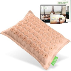 BACKLAXX ® Acupressure Pillow - Acupressure Neck Pillow for Tension Shoulder, Neck, Back and Foot - Acupressure Pillow for Headaches and Migraines - Acupressure Pillow Neck (Pastel Pink)