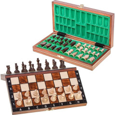 Square Chess Game Magnetic Classic Wooden Chess Figures and Chess Board