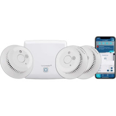 Homematic IP Smart Home 150788A0 Smoke Alarm Starter Set - Intelligent Local Alarm and via App on Smartphone