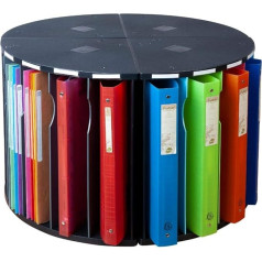 Exacompta 3931928D Pack of 3 Ergonomic Sorting Trays The Corner with 5 Compartments for Folders, Folders, Staplers and Ring Binders in DIN A4 Format, Perfect for Your Office 1928, Black, Colourful