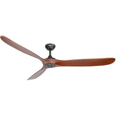 reiga 178 cm Solid Wood Ceiling Fan with WiFi, Alexa, Google Home, Remote Control, 6 Wind Speeds, with Quiet DC Motor for Living Room, Bedroom, Patio