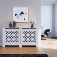 Elegant White Painted Phillips Radiator Cover Small Medium Extra Large Wide Extendable Radiator Cover Large