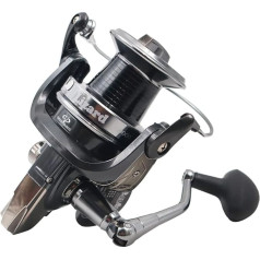 ZONADAH 13+1 Ball Bearing Fishing Reels Lightweight Smooth Spinning Reels Heavy Resistance Salt Freshwater Bait and Bait Fishing Right and Left Handed Metallic Grey & Black