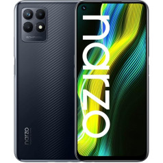 realme Narzo 50-4+128GB Smartphone, Powerful 5000mAh Battery, Helio G96 Gaming Processor, Ultra Fluid 120Hz Display, 50MP AI Triple Camera, 3-Way Card Slot, Speed Black