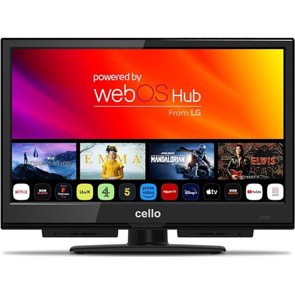 Cello C1624WS 16 Inch Smart TV WEBOS by LG Full HD LED TV Triple Tuner DVB-T/T2-C-S/S2 HDMI USB Bluetooth 230 V 