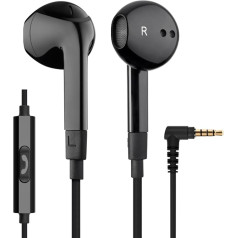 LUDOS Ferox In-Ear Headphones with Cable and Microphone, In-Ear Earphones, 3.5 mm Jack Plug Earbuds, Rich Bass Earphones, Headphones for iPhone, iPad, Huawei, Samsung