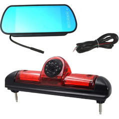 KOHIENWO Car Third Roof Top Mount Brake Light Camera Brake Light Reversing Camera for Citroen Jumper / Fiat Ducato X250 / Peugeot Boxer + 7.0 Inch Monitor TFT Screen Truck Car LCD Display