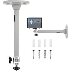 Mini Ceiling Wall Projector Mount, 360° Rotatable Adjustable Tilt and Swivel Hanging Projector Mount Wall Mount Stand for Mini Projector with 6mm Thread Holes