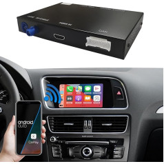 Road Top Retrofit Kit Decoder with Wireless Apple CarPlay Android Car Interface for Audi S4 S5 A4 A5 2009-2015 Year Q5 2009-2017 Year with Mirror Link AirPlay CarPlay Function