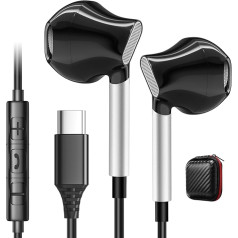 USB C Headphones, for Samsung S23 S22 Ultra A54 A53 5G S24 S21 S20, Headphones In-Ear with Microphone, USB C Headset with Volume Control Headphone C Plug for iPhone 15 Google Pixel 8 7 Pro 6a, Huawei