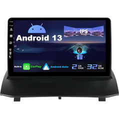 SXAUTO Android 13 IPS Autoradio für Ford Fiesta (2008-2019) - Eingebaut CarPlay/Android Auto - Rückfahrkamera KOSTENLOS - 2G+32G - Lenkradsteuerung DAB Fast-Boot WiFi DSP Bluetooth - 2 Din 9 Zoll