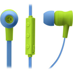 SBS Wireless Headphones with Built-in Microphone, Answer/End Calls, Volume Control and Track Changing, Includes Charging Cable - Green