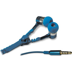 Metronic 471002 Zip Earphones with Mic Blue