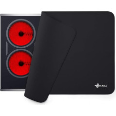 Flasld Fireproof and Waterproof Hob Cover, for Electric, Glass Ceramic Hobs, Protective Cover for Flat Hobs, Black, 53 x 75 cm