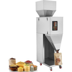 VEVOR Particle Filling Machine, 0.022-2.2lbs/10-1000g, Automatic Filling Machine with Foot Pedal, Stainless Steel Weighing Filling Machine for Beans, Seeds, Grains, Tea, Granules Packaging