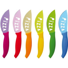 Color Life Set Knife Pizza 6 UDS. Pizza Multicolor