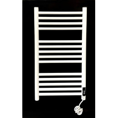 Manissa Electric Heated Towel Rail Stainless Steel White 400mm x 720mm