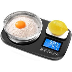 Ankilo Large Digital Kitchen Scale, Dual Platform 10kg & 1kg Food Scales for Baking and Cooking, Food Scales with Two Precision 1g & 0.1g, Unit Conversion, for Home, Kitchen