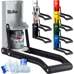 McKay 473ml Metal Can Chopper Heavy Duty Wall Mounted Smasher for Aluminium Seltzer, Soda, Beer Cans and Recycling Bottles - Grey