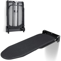 Duwee Wall-Mounted Ironing Board, Foldable Ironing Board Cabinet with Heat Resistant Cover, Compact Wall Mount, Foldable Ironing Board for Small Spaces, 32 x 93 cm