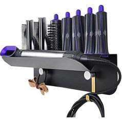 KEESIN Hair Curling Wall Mount, Organiser Stand Storage Rack for Dyson Airwrap Styler Curlers and 7 Curling Barrels