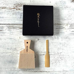 Japanese Traditional Wasabi and Ginger Grater with Bamboo Brush Made in Japan