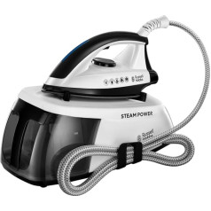 Russell Hobbs Steam Power 24420-56 Steam Iron Station (2400 W, 4.5 Bar Steam Pressure, Removable 1.3 L Water Tank)