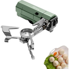 SYFUNLV Camping Stove, Portable Gas Hob with Carry Bag, Foldable Stove 27.5 x 10.5 cm, Gas Cartridge Stove, 2.6 kW Gas Stove Camping Stove with Piezo Ignition, for Camping, Hiking and Parties (Green)