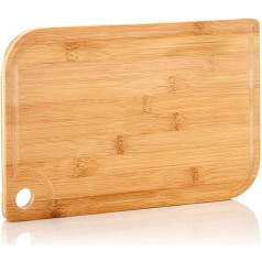 bambuswald© Bambuswald Ecological Bamboo Chopping Board in S to XL with Draining Channel, Professional & 100% Environmentally Friendly Kitchen Board for Meat, Vegetables and Cheese, X-Large