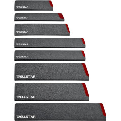 WELLSTAR Knife Guard Set, 8 Pieces, Universal Blade Guard, Knife Edge Protection Set, BPA-Free ABS Blade Protection for All Knives (Knife Not Included)