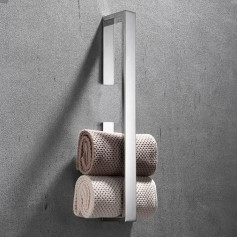 Celbon SUS304 Self-Adhesive Towel Rail for Bathroom Stainless Steel Towel Ring and Kitchen No Drilling (Chrome 40 cm)