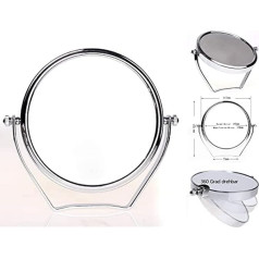 HIMRY Cosmetic Mirror, 6 inch, Mirror 360° rotating, Double-faced Standard + 5 Magnification, KXD3102-5x