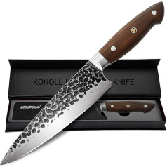 KONOLL Professional Chef's Knife - Extra Sharp Kitchen Knife with Stainless Steel Blade - Quality Chef's Knife - High Quality: Extremely Sharp Knife Universal Use