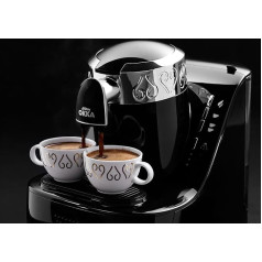 Arzum Okka High-quality modern Turkish mocha machine, black/chrome, colour: black, stainless steel