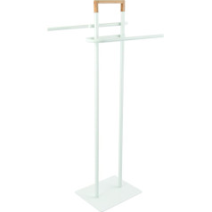 Spirella Bathroom Natura Hand Towel Rail (L x W x H): Approx. 46.5 x 20 x 85.5 cm with 2 Towel Rails White
