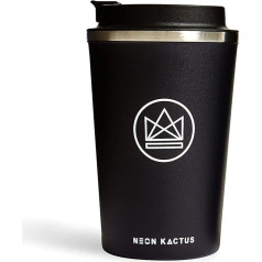 Neon Kactus Rock Star - 355 ml Double-Walled Stainless Steel Thermal Coffee Mug, Reusable Coffee Thermal Mug with Screw Lid, Insulated Thermos Coffee Mug To Go, Leak-Proof, Recyclable
