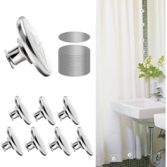 4 Pairs Shower Curtain Magnets with Back Tacking, Curtain Weight Magnets with 16 Self Adhesive Patches to Keep Shower Curtain Closed and Firmly in Place on Side Walls