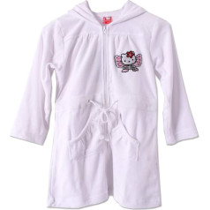 Hello Kitty Dressing Gown White with Embroidery Design Gown