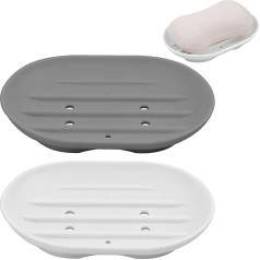 PMELCXD 3PCS silicone soap tray portable soap holder soap protector soap tray flexible silicone soap tray anti slip self draining shell drain soap box