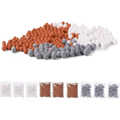 Ionic Shower Head Filter Beads, Mineral Balls Negative Ion Shower Filter Replacement for Hard Water, Bioactive Stone for Shower Head (Pack of 9)