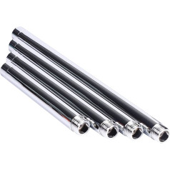 Fuworance 1 x Straight Shower Head Extension Arm Round Rain Shower Head Extension Bar Stainless Steel G1/2