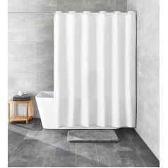 Kleine Wolke Hook-On Shower Curtain, 100% Polyester, White, 180 x 200 cm, 4004478294370