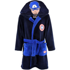 Marvel Boys Avengers Kids Dressing Gown Captain America Bathrobes Superhero Design Gift for Boys Sizes 4 to 10 Years