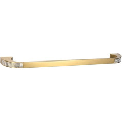 Heavy-Duty Gold Bathroom Hardware Accessories Set Towel Rack/Bar Hand Towel Holder and Robe/Coat/Towel Hook Paper Holder, Premium Alloy&Crystal Handmade Wall Mounted (Towel Bar, Gold)