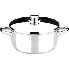 Monix Optima 18/10 Stainless Steel Pan with Lid, 30cm