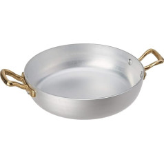 Pentole Agnelli Linie 1932 Serving Pan Aluminium with Two Handles Brass Metal