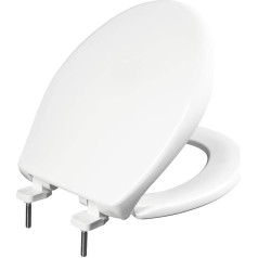 Bemis Hospitality Round Closed Front Heavy Plastic Toilet Seat with Integrated Seat with DuraGuard Antimicrobial Protection & Whisper Close Hinges, 790TDGSL 000