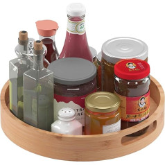 Homerays Lazy Susan Organizer, 12 Inch 360 Degree Rotating Spice Holder Turntable Closet Organizer Rotating Spice Rack for Kitchen Cabinet (No Direct Contact with Food), M
