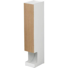 YAMAZAKI Rin Toilet Paper Dispenser, Wood, White, One Size